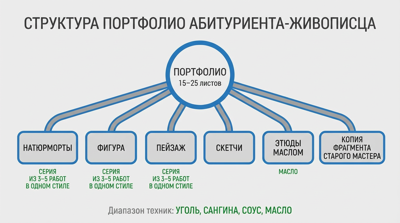 Портфолио абитуриента-живописца